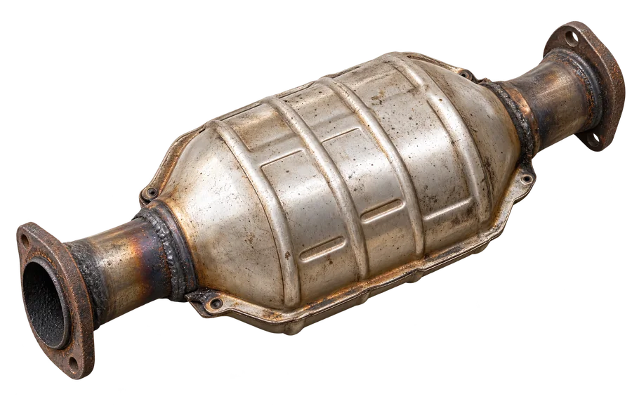 Used stainless steel catalytic converter.